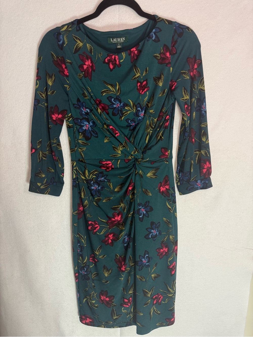 Lauren Ralph Lauren Floral Sheath Dress Green Size 4